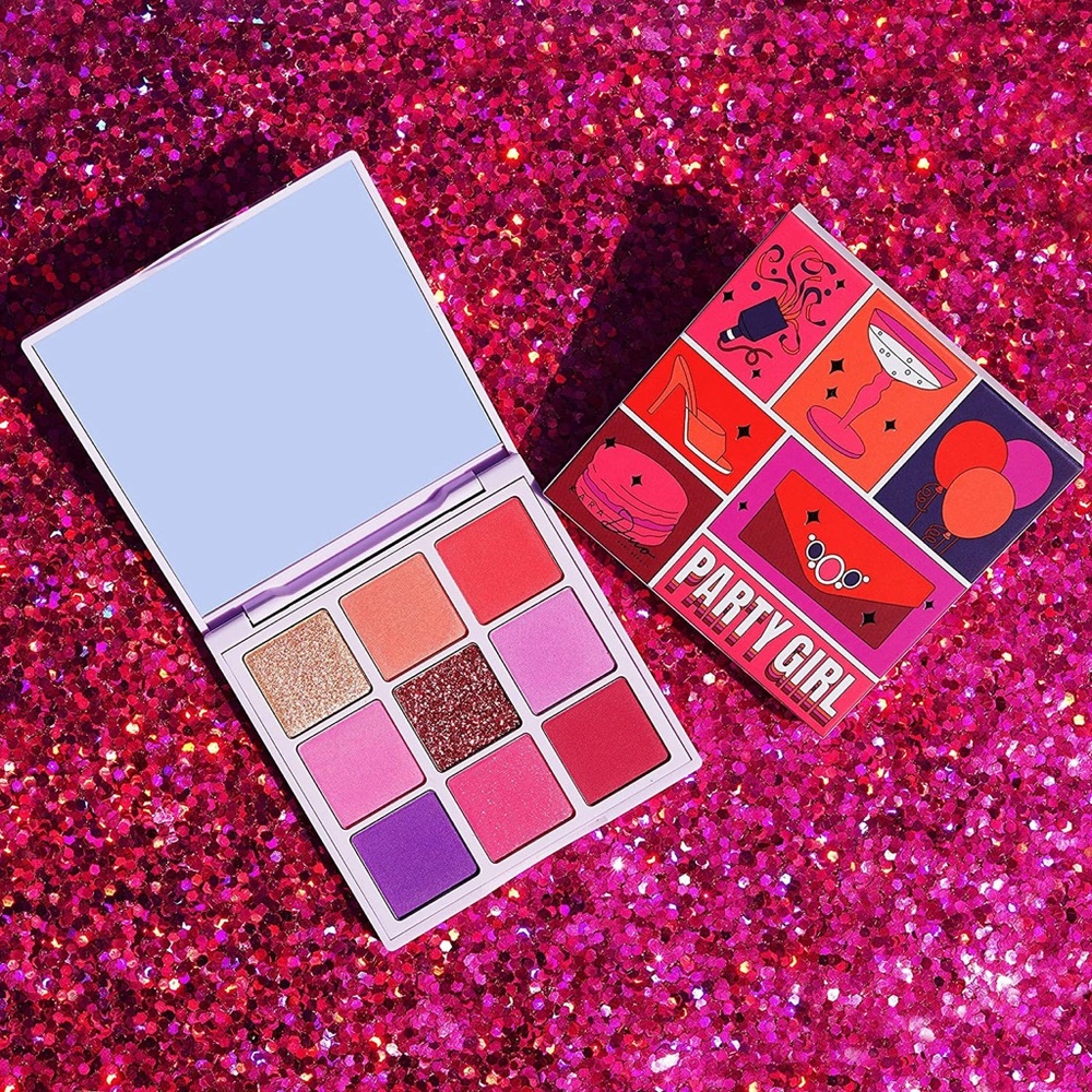 Kara Beauty PARTY GIRL 9 Color Eyeshadow Palette Vegan Bold Colors Pink